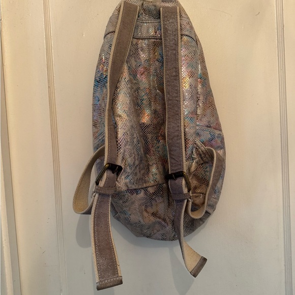 Free People Metallic opalescent patterned leather backpack main image 6